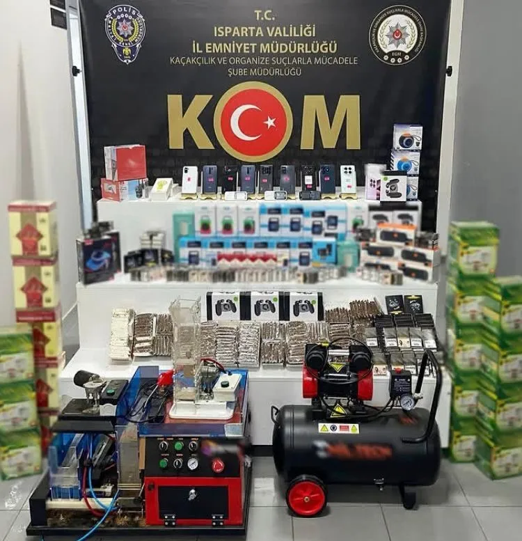 Isparta’da kaçak ürün operasyonu
