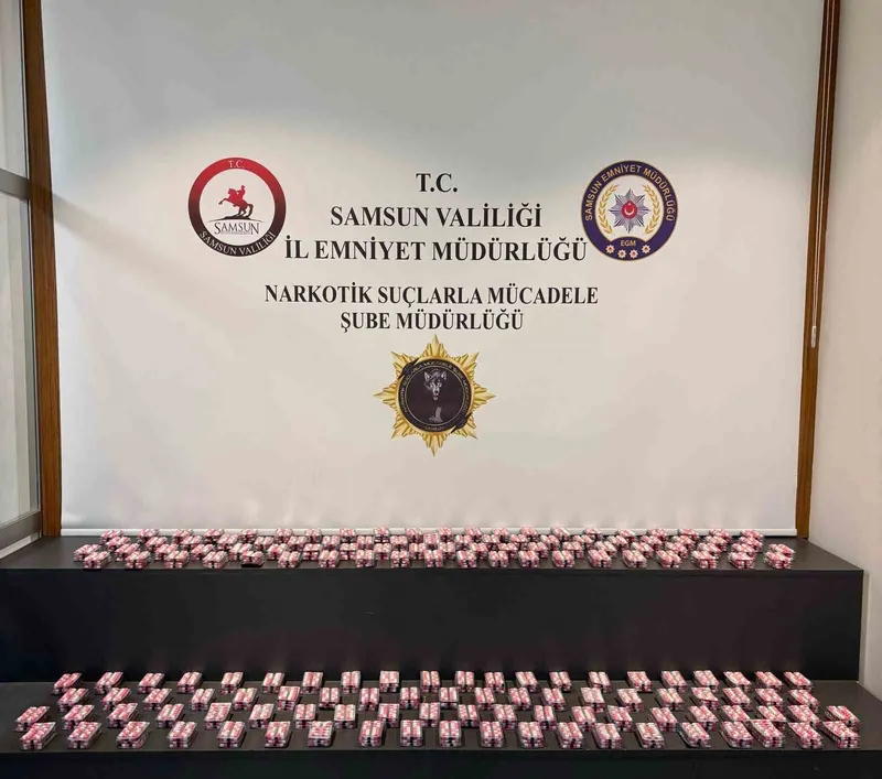 Samsun’da uyuşturucu operasyonu: 6 bin 170 sentetik ecza ele geçirildi
