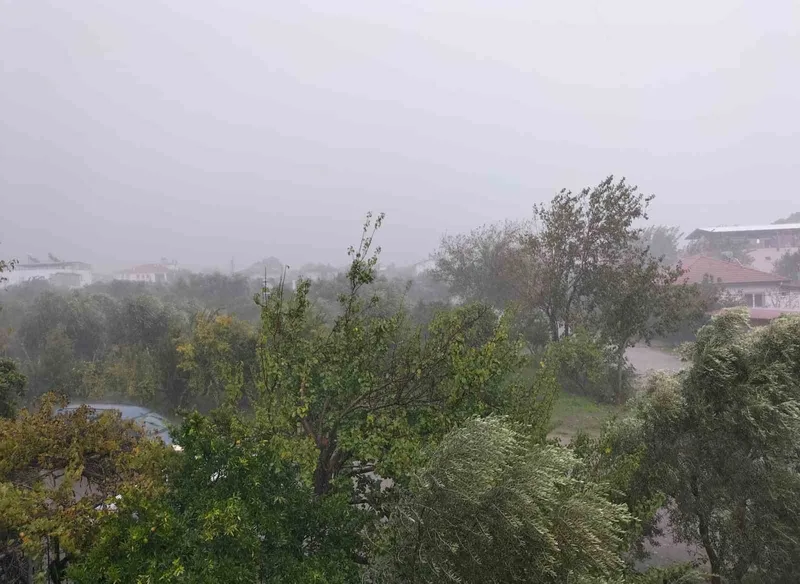 Köyceğiz’de fırtına ve sağanak yağış etkili oldu
