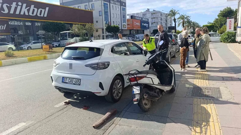 Otomobil ile çarpışan motosiklet sürücüsüne ceza kesildi
