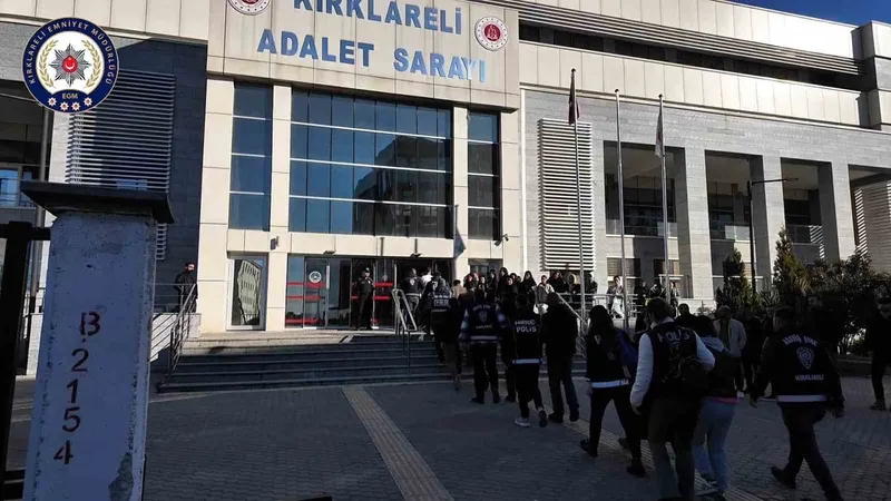 Kırklareli’nde Daltonlar operasyonu: Yakalanan 18 şüpheliden 4’ü tutuklandı
