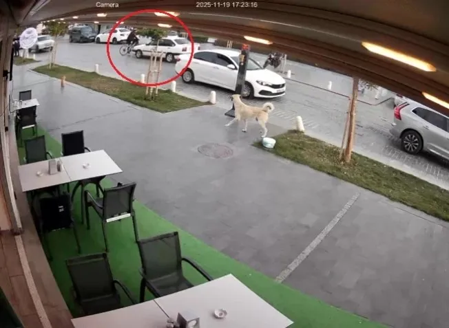 Yolun karşısına geçmek isteyen bisikletliye otomobil çarptı: 1 yaralı
