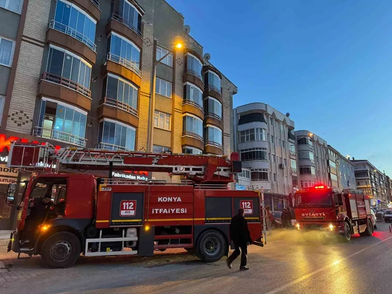 Kulu’da apartmanda yangın paniği
