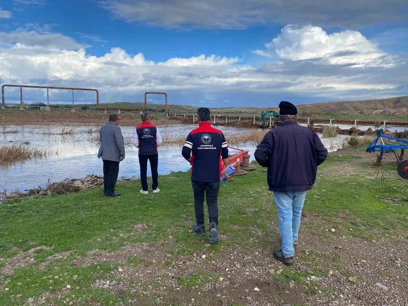 Çanakkale’de yağışların oluşturabileceği hasarlara karşı saha tespit çalışmaları devam ediyor
