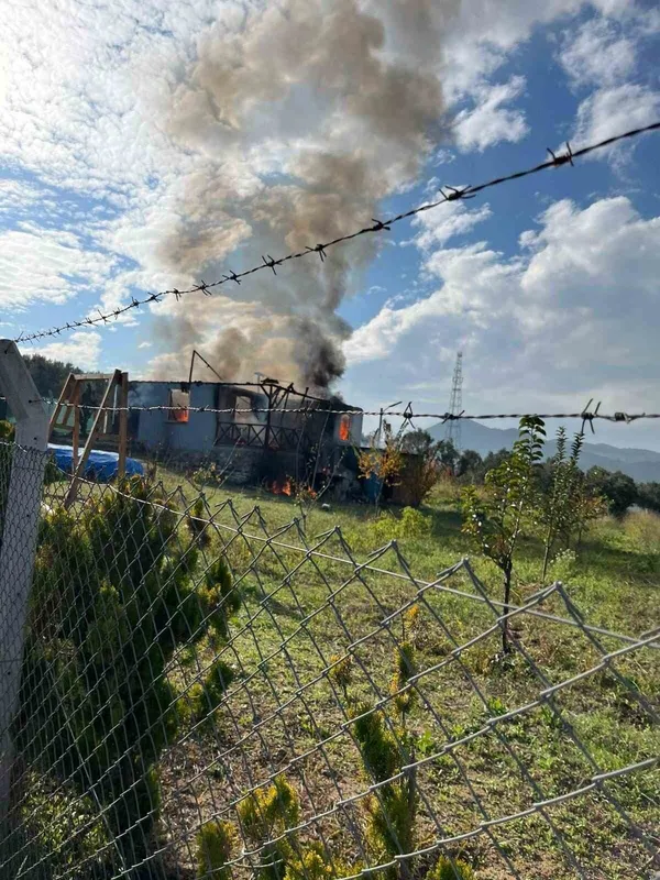 Bağ evinde korkutan yangın
