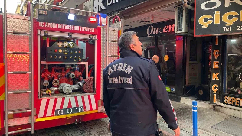 Vatandaşların dikkati iş yerini yanmaktan kurtardı
