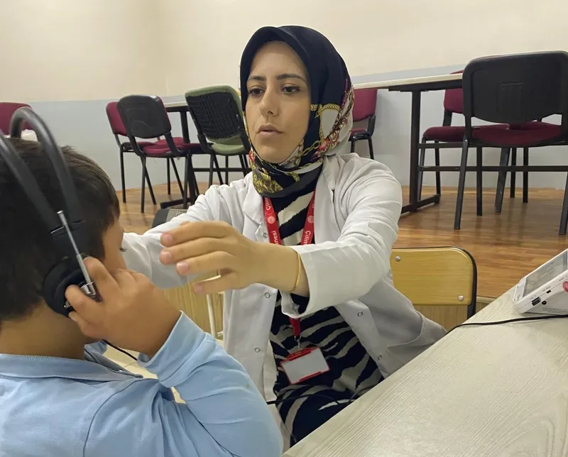 İlkokul öğrencilerine işitme testi yapıldı
