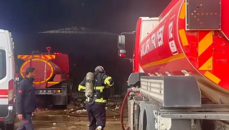 Şanlıurfa’da pamuk fabrikasında yangın
