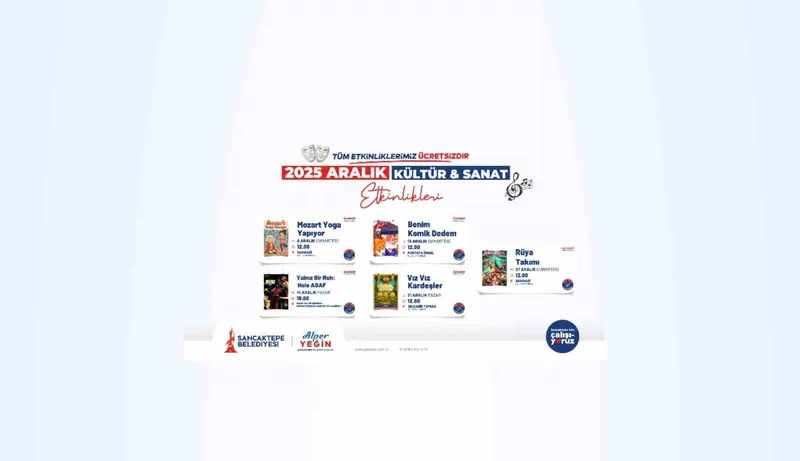 Sancaktepe’de Aralık ayı kültür ve sanatla dolu dolu geçecek
