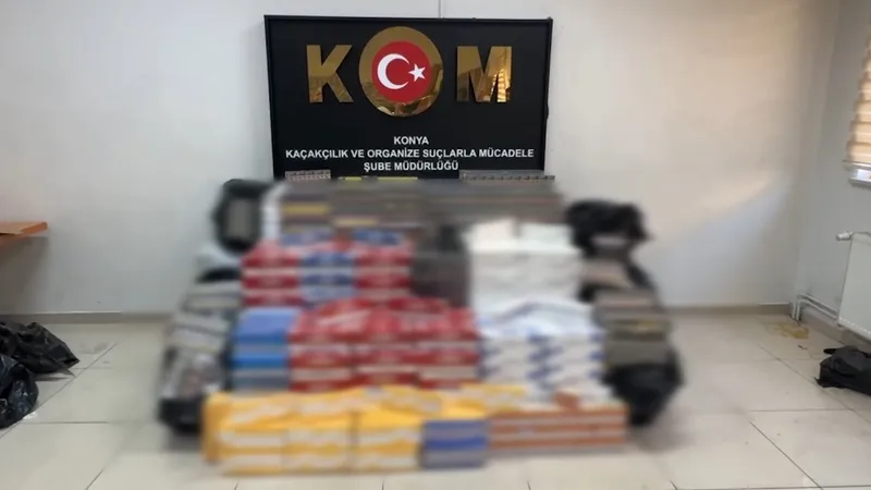 Konya’da 2 milyon liralık kaçak sigara operasyonu
