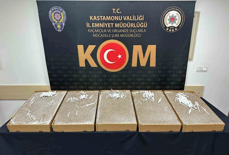 Kastamonu’da 27 bin adet doldurulmuş makaron ele geçirildi
