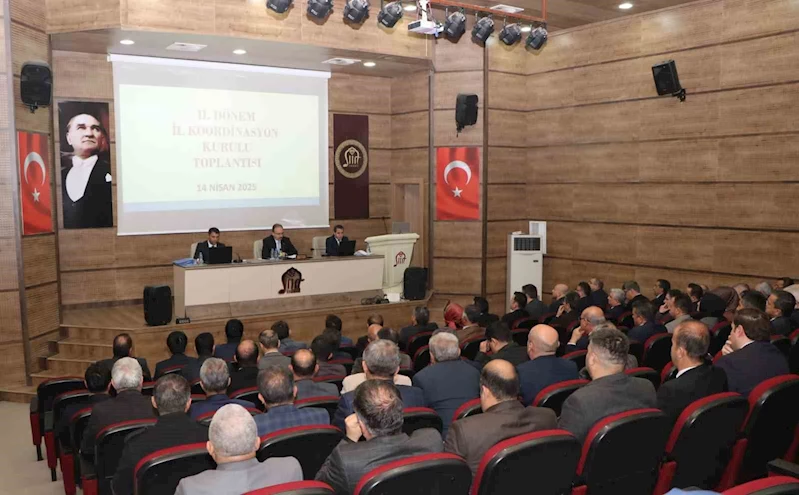 Siirt’te 2025 yılı 2. dönem il koordinasyon kurulu toplantısı gerçekleştirildi
