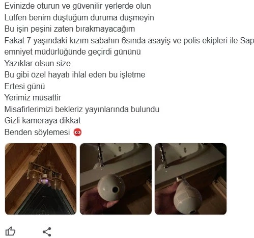 Bungalovda gizli kamera skandalı: Tüm elektronik eşyalar polis incelemesinde

