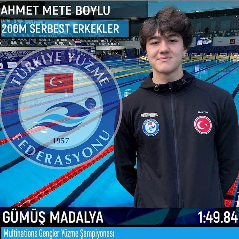 Denizlili milli yüzücü Güney Kıbrıs’ta Türkiye rekoru kırdı
