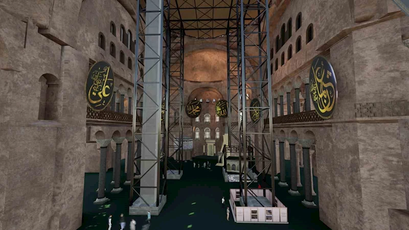 Ayasofya’nın ana kubbesinde tarihi restorasyon

