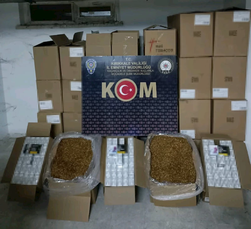 Kırıkkale’de 595 bin 400 adet sahte bandrollü makaron ele geçirildi
