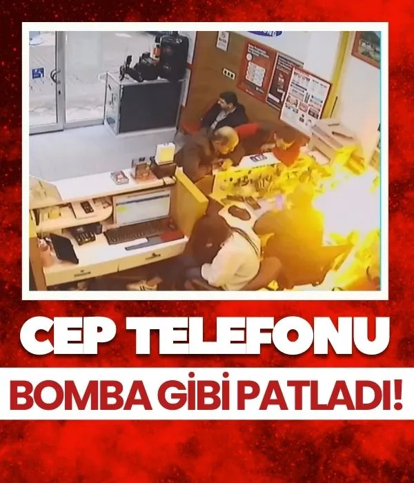 Cep telefonu bomba gibi patladı!
