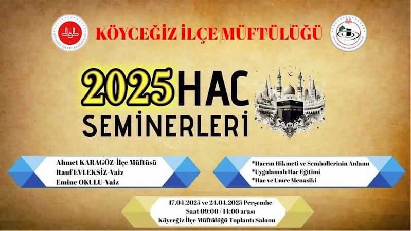 Köyceğizli hacı adaylarına eğitim semineri verilecek
