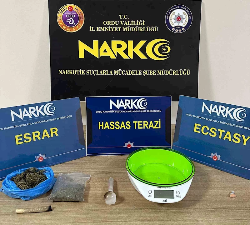 Ordu’da uyuşturucu operasyonlarında 1 tutuklama
