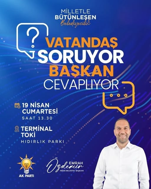 ’Vatandaş Soruyor, Başkan Cevaplıyor’ programı ile sorular doğrudan Başkan Özdemir’e sorulacak
