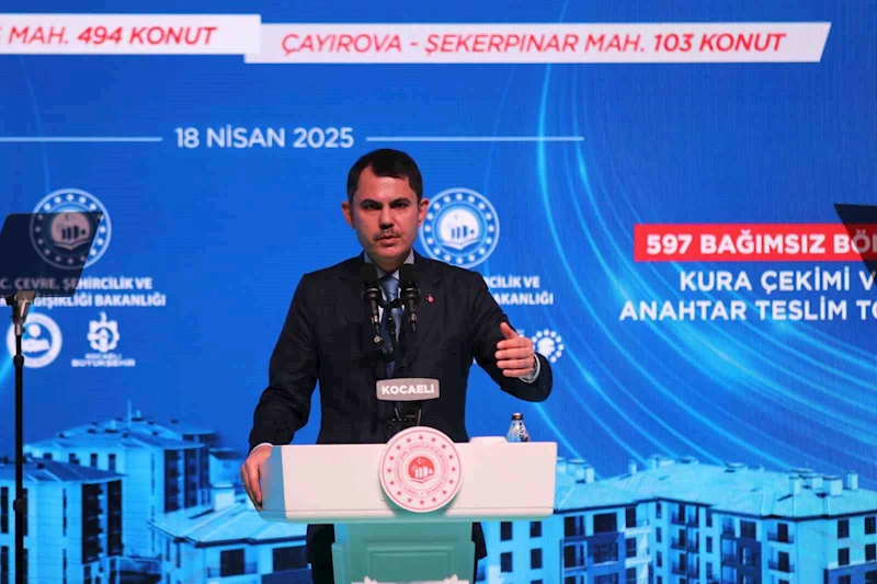 Bakan Kurum Kocaeli’de açıkladı: 