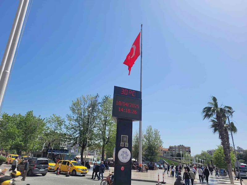 Aydın’da termometreler 30 dereceyi gördü
