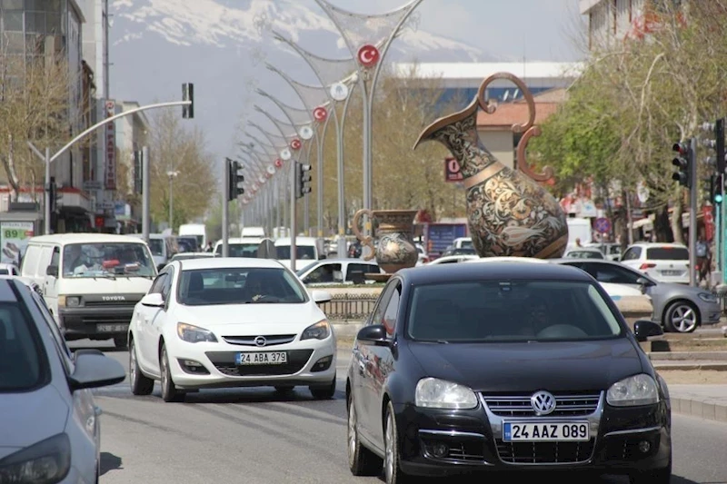 Erzincan’da araç sayısı 78 bin 669 oldu

