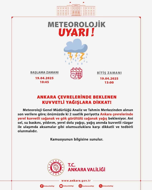 Ankara Valiliği uyardı: 