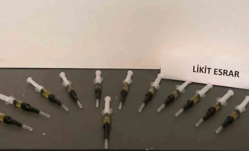Samsun’da enjektöre çekili likit esrar ele geçirdi
