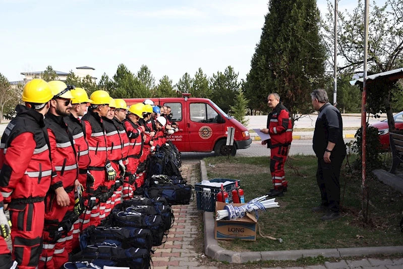 Kütahya Belediyesi Arama Kurtarma ekibinden tatbikatlı hazırlık
