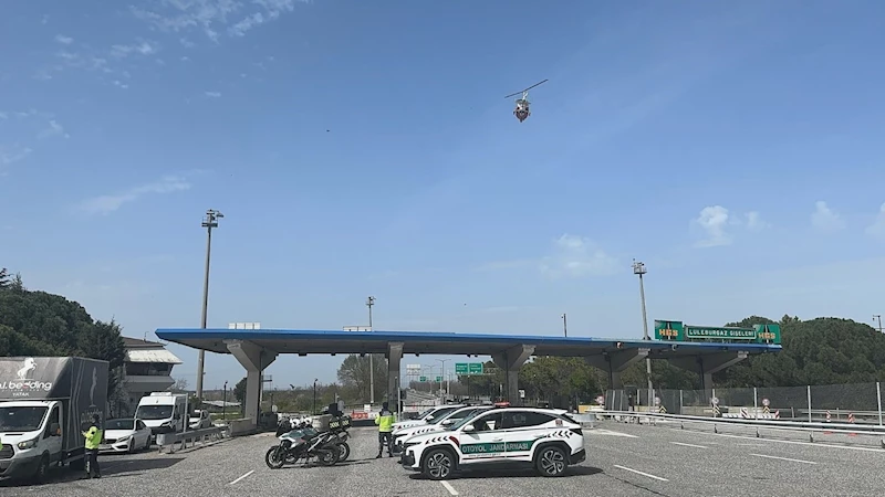 Kırklareli’nde Cayrokopter ile trafik denetimi
