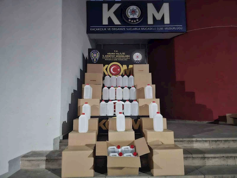 Adana’da 980 litre sahte içki ele geçirildi: 2 gözaltı
