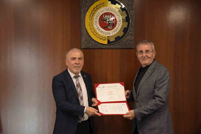 Samsun TSO, TSE kalite belgesini tekrar tescilledi
