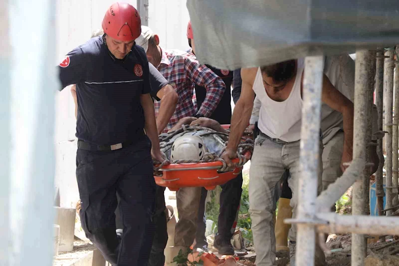 İnşaat işçisi villanın jeneratör odasına düşüp yaralandı
