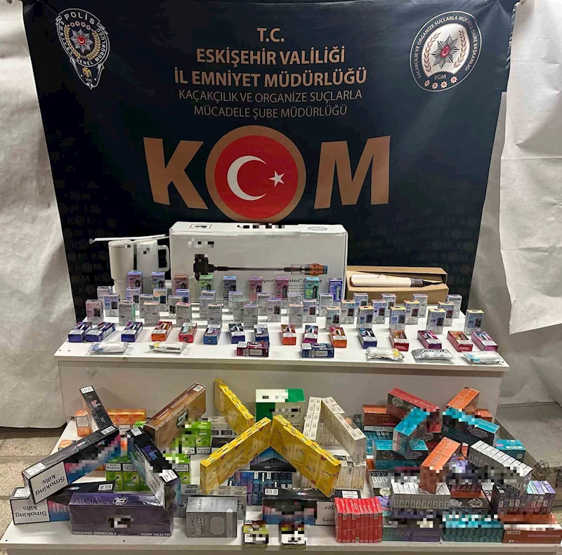 Piyasa değeri 1 milyon lira olan kaçak eşya ele geçirildi
