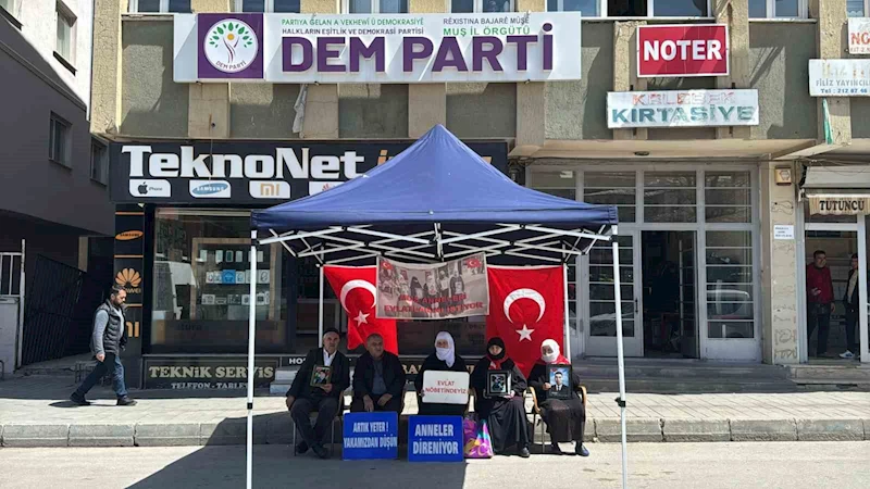 Muşlu anneler evlat nöbetine devam ediyor
