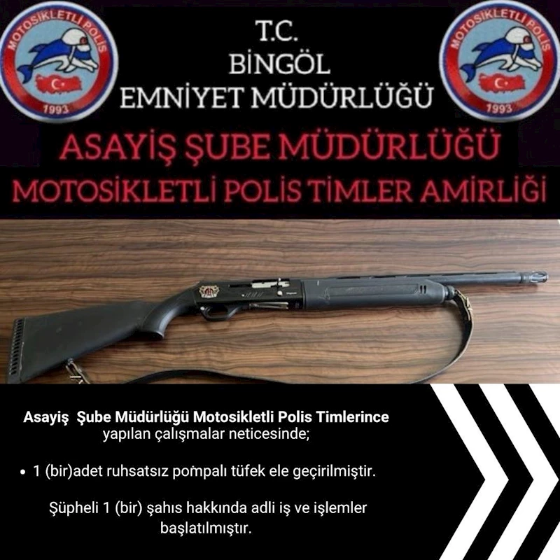 Bingöl’de ruhsatsız tüfek ele geçirildi
