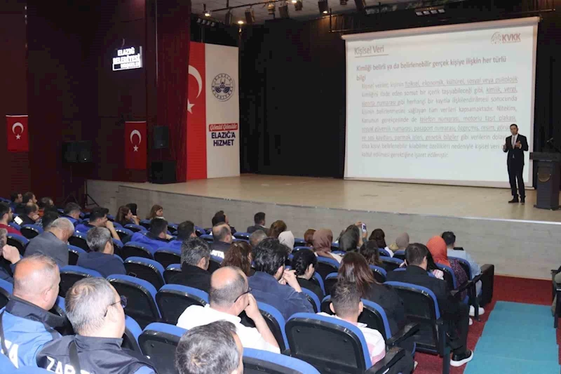 Elazığ Belediyesi personeline yönelik KVKK semineri verildi
