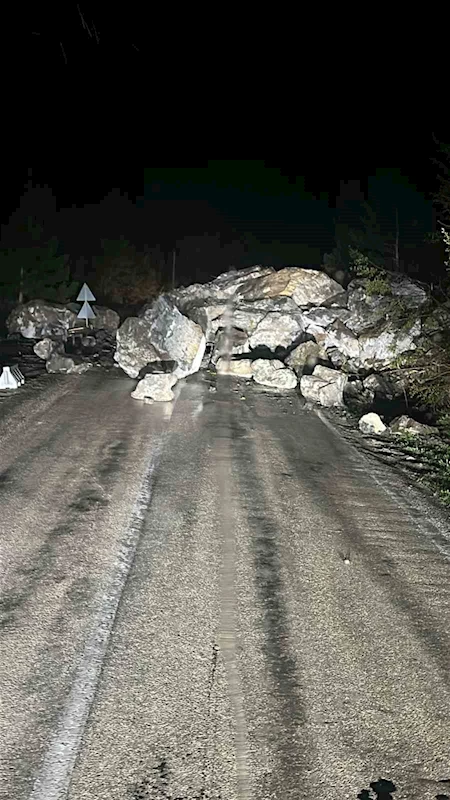 Kastamonu-Cide karayolunda heyelan meydana geldi
