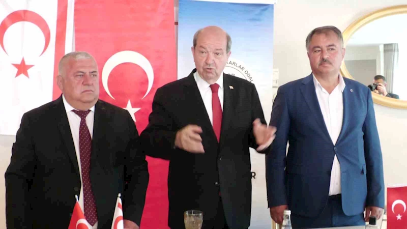 KKTC Cumhurbaşkanı Tatar, Denizli esnafıyla buluşmasında Rum tarafına sert mesaj verdi
