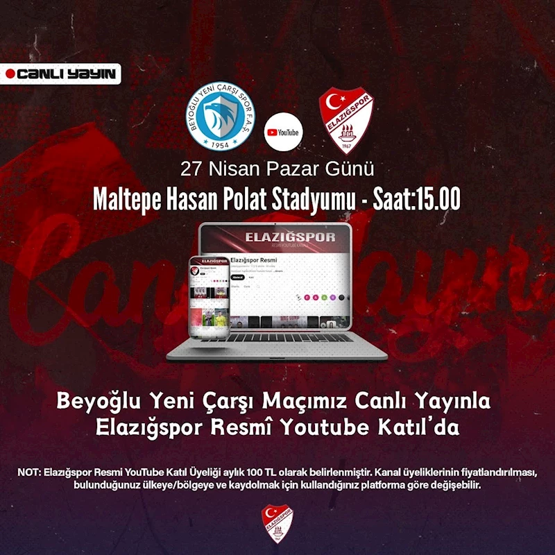 Elazığsporlu taraftarlara canlı yayın müjdesi
