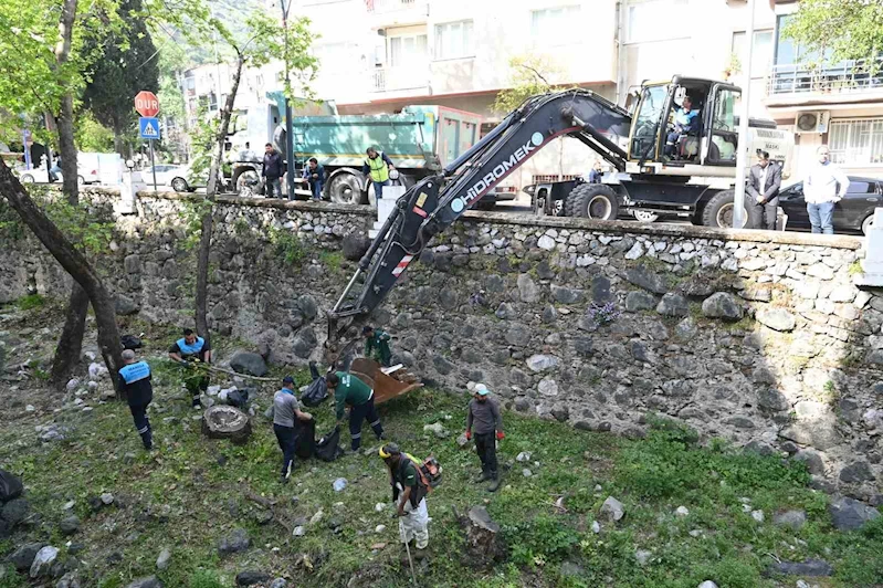 Çaybaşı Deresi hem temizlendi hem de yeni fidanlar dikildi
