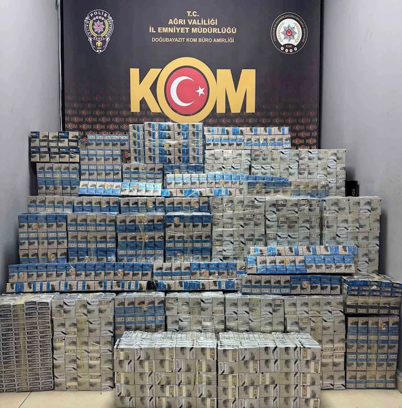 Ağrı’da 7 bin 950 paket kaçak sigara ele geçirildi
