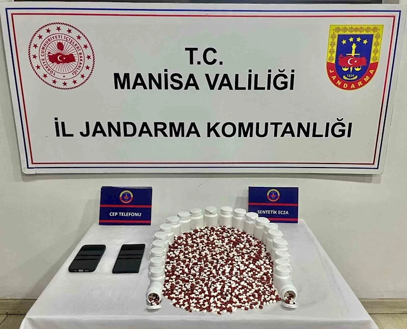 Manisa’da 1.265 adet sentetik hap ele geçirildi
