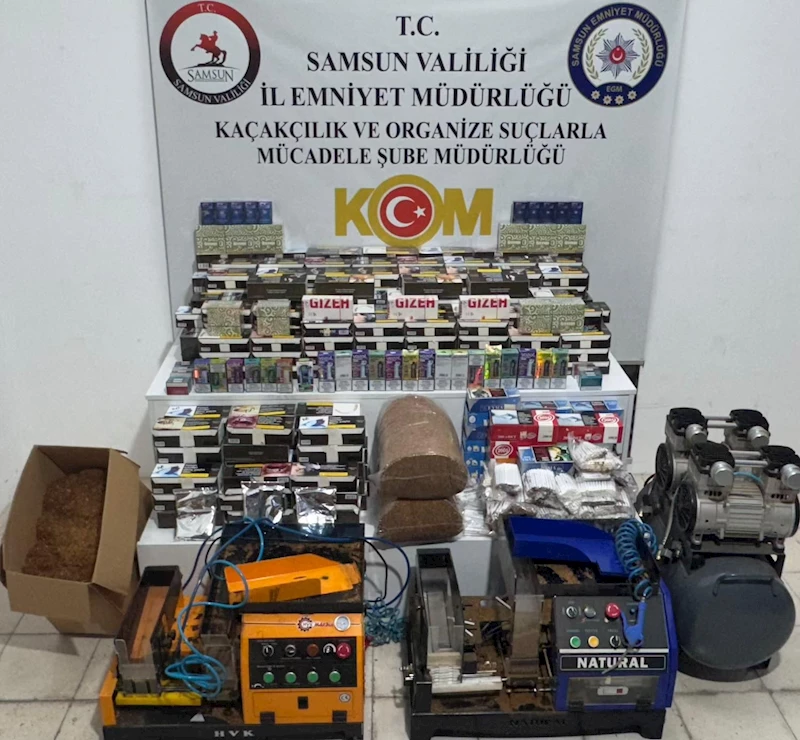 Samsun’da kaçak tütün mamulleri operasyonu

