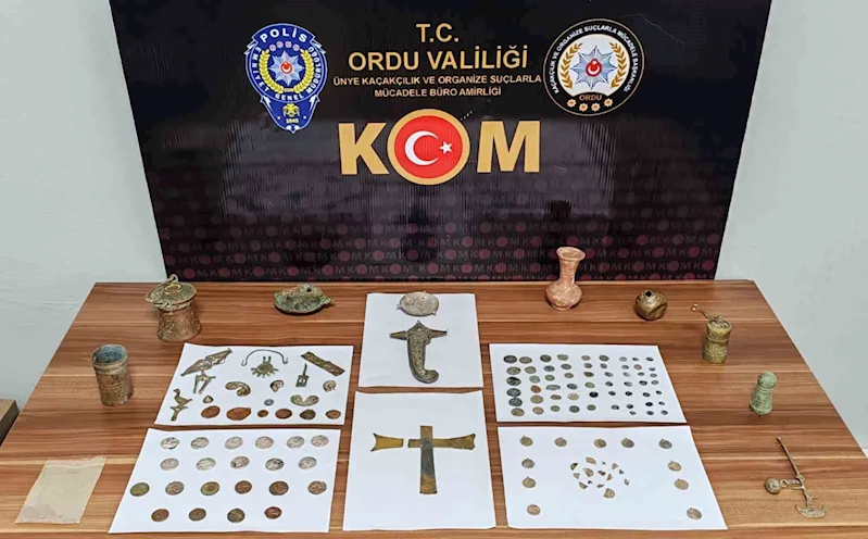 Ordu’da 133 adet tarihi obje ele geçirildi

