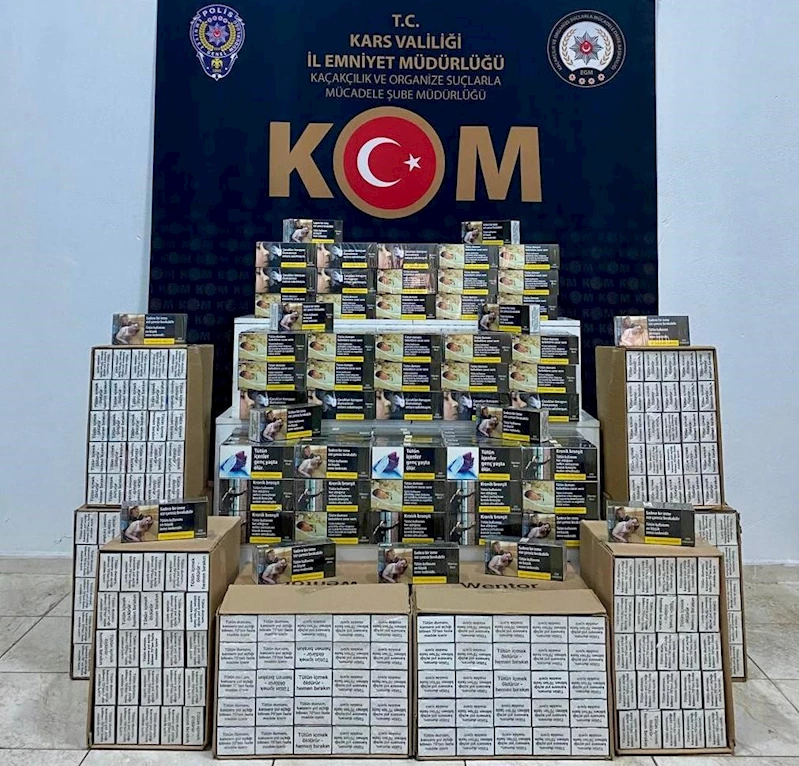 Kars’ta 130 bin boş makaron ele geçirildi
