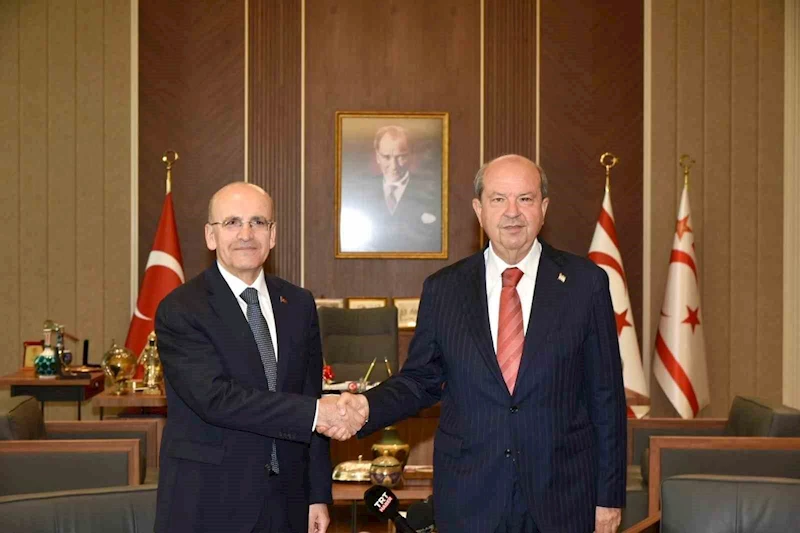 KKTC Cumhurbaşkanı Tatar, Bakan Şimşek’i kabul etti

