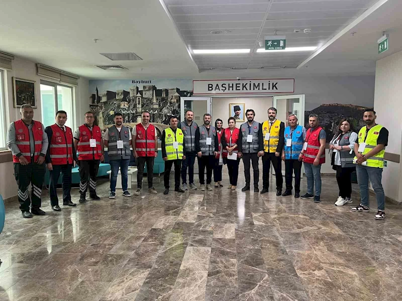 Bayburt Devlet Hastanesinde HAP tatbikatı gerçekleştirildi
