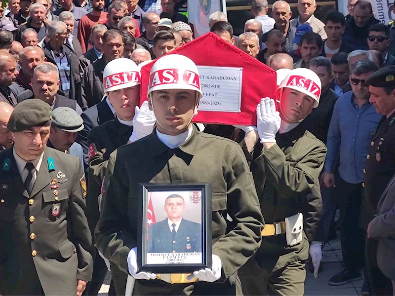Şırnak’ta kalp krizi sonucu vefat eden uzman çavuş son yolculuğuna uğurlandı
